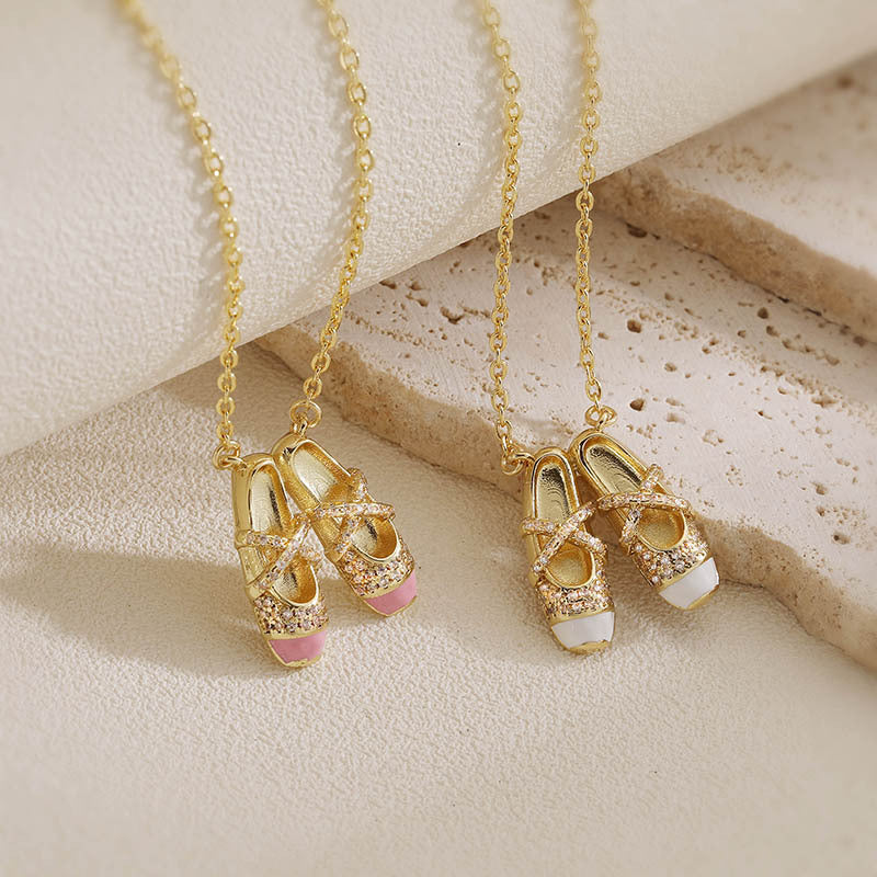 Ballet Shoe Pendant Necklace