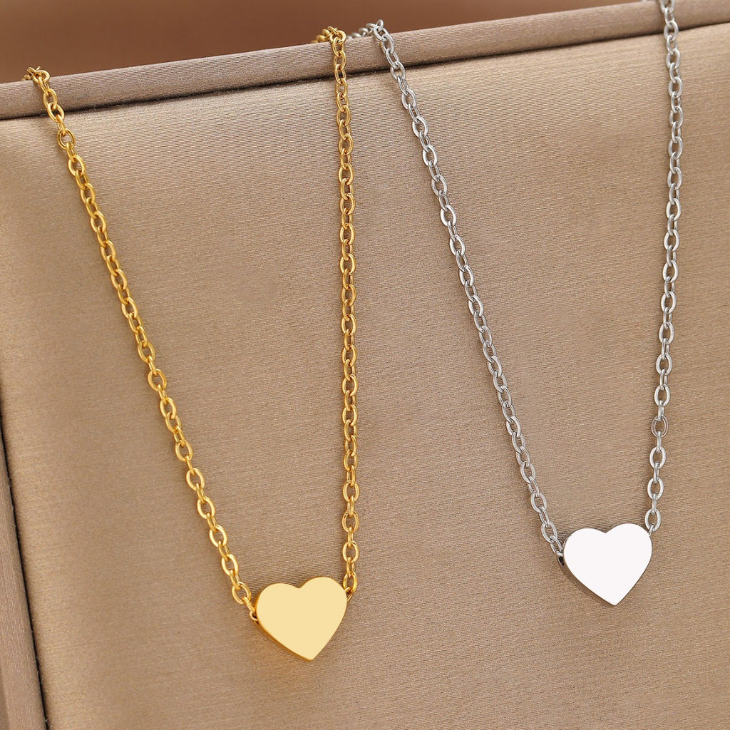 New Minimalist Heart-Shaped Pendant Necklace
