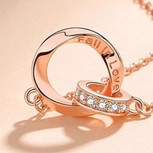 Mbius Ring Sterling Silver Couple Necklace