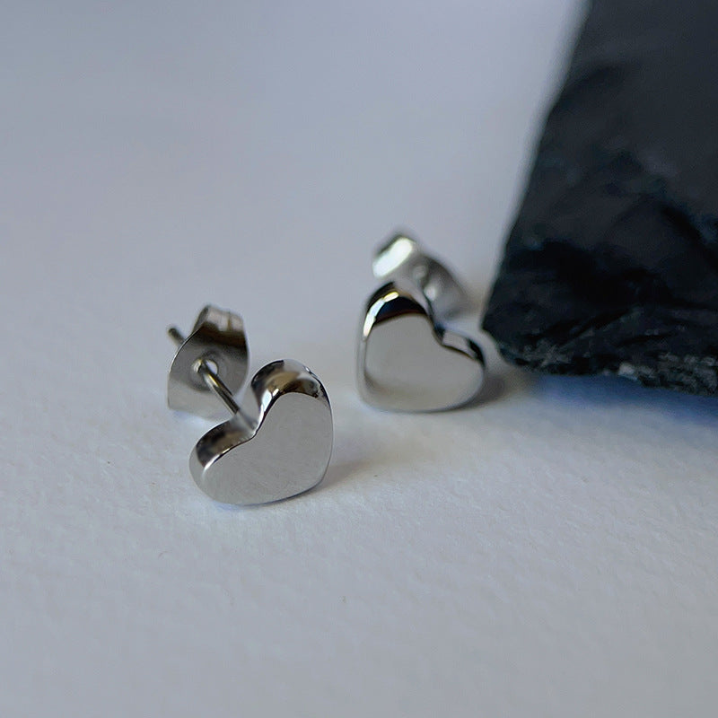 Minimalist Titanium Steel Heart Necklace