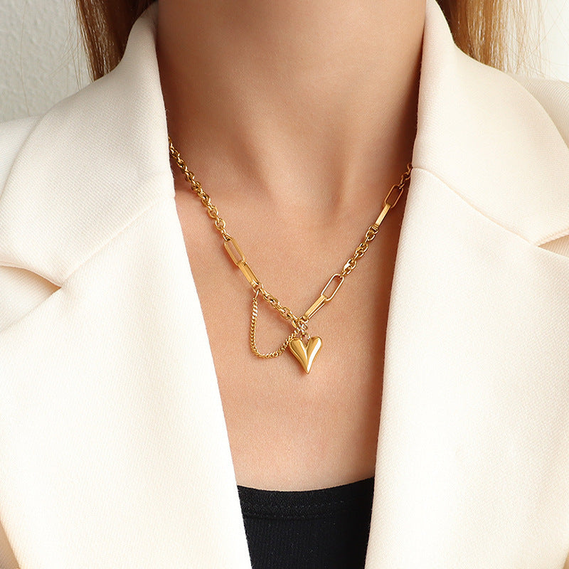 Heart Shape Titanium Steel Necklace