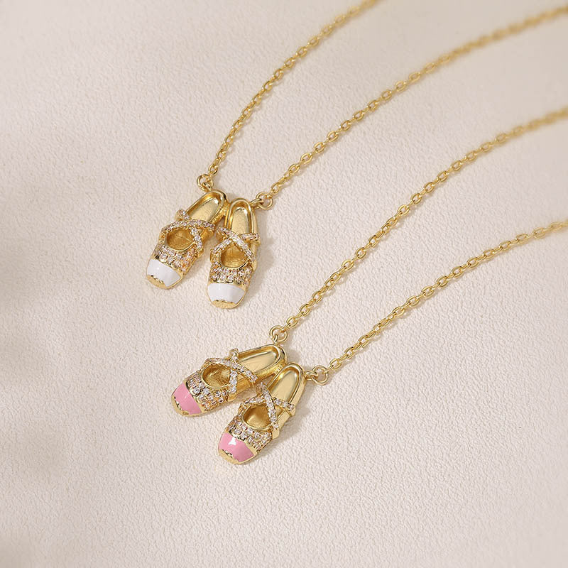 Ballet Shoe Pendant Necklace
