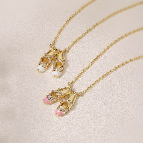 Ballet Shoe Pendant Necklace