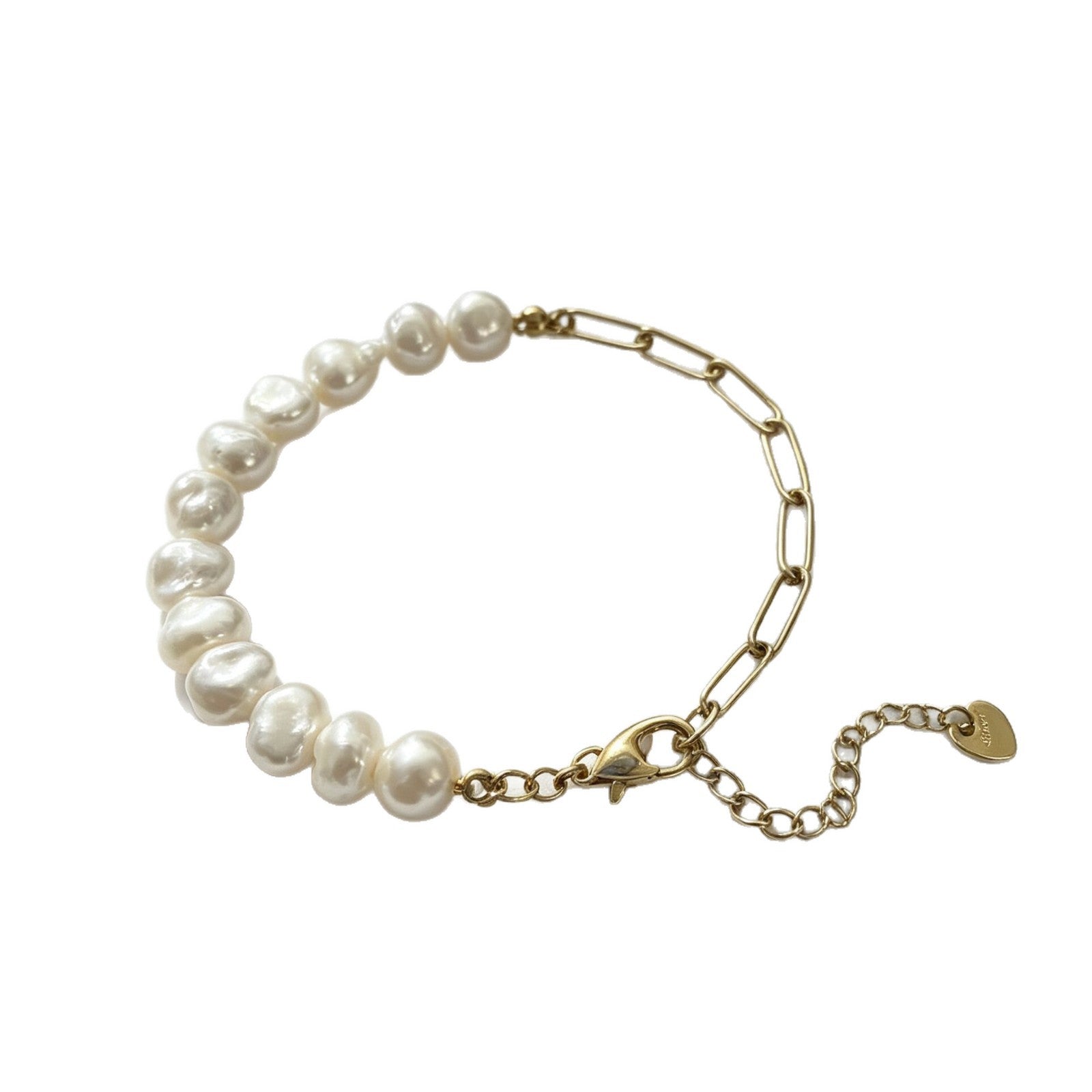 Fashion Freshwater Pearl Half-Chain Bracelet Necklace
