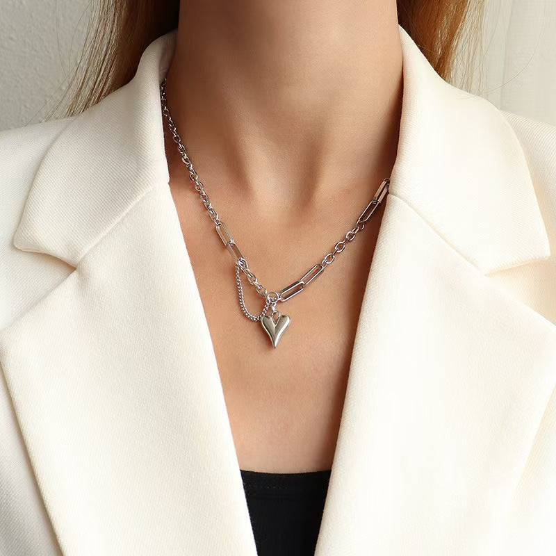 Heart Shape Titanium Steel Necklace