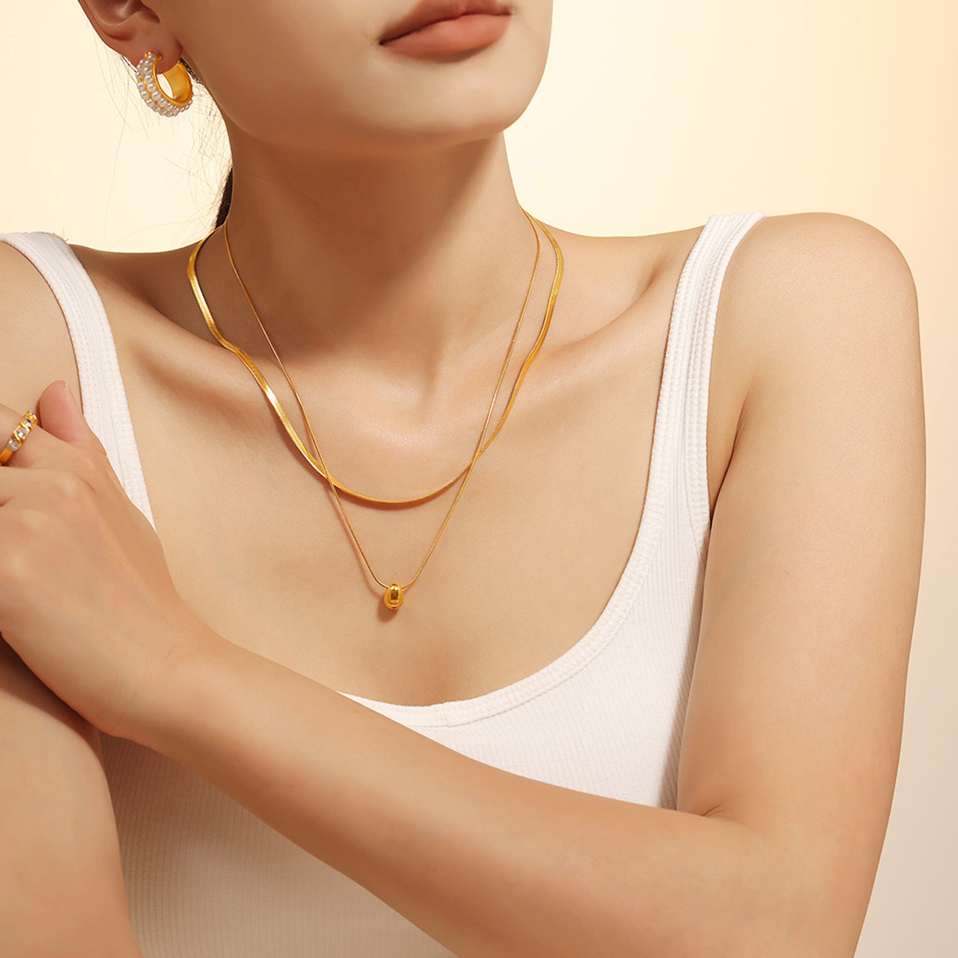 Beach Style Multi-layer Collarbone Necklace for Women