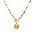 Heart Shape Alloy Necklace Gold Plated