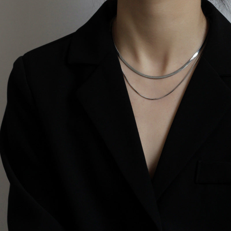 Double Layer Geometric Pendant Necklace