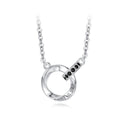 Mbius Ring Sterling Silver Couple Necklace