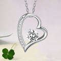 Zircon Heart Pendant Necklace