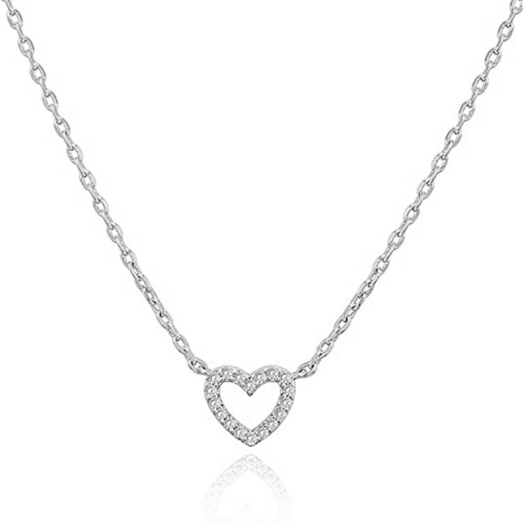 Heart-Shaped Diamond Studded Adjustable Necklace