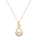 Elegant Pearl Necklace and Earrings Set