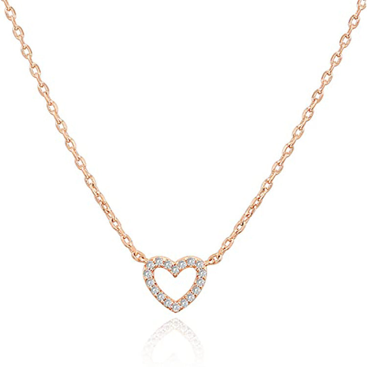 Heart-Shaped Diamond Studded Adjustable Necklace
