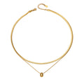Gold Plated Water Drop Pendant Necklace