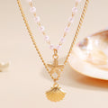 Shell and Pearl Multi-layer Necklace, Fashionable and Bold Layered Necklace