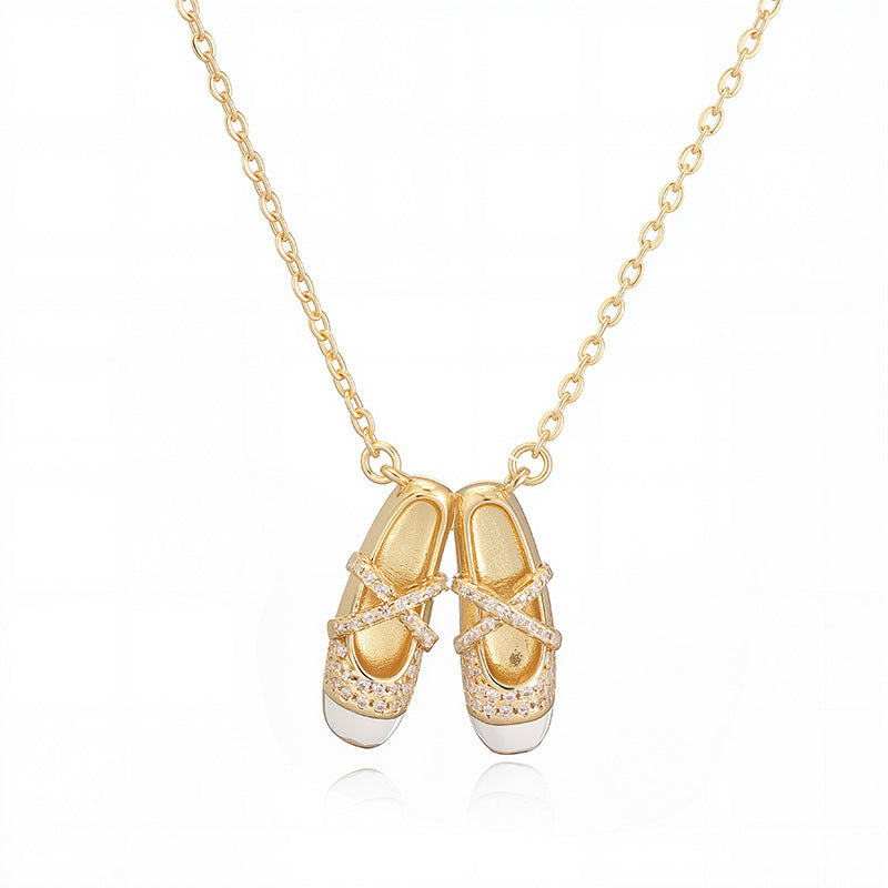 Ballet Shoe Pendant Necklace