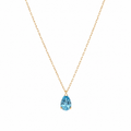 Aquamarine Water Drop Pendant Necklace