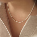 Double Layer Knotted Snake Bone Chain Necklace