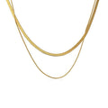 Double Layer Geometric Pendant Necklace