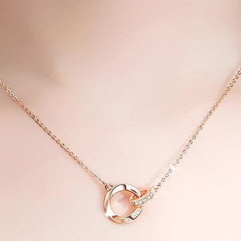 Mbius Ring Sterling Silver Couple Necklace